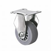 易得力脚轮 不锈钢小型2寸50Kg定向人造胶(TPE)脚轮 S26702-S262-53
