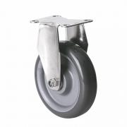 易得力脚轮 不锈钢中型5寸150Kg定向聚氨酯(PU)脚轮 S54705-S545-76