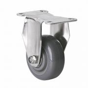易得力脚轮 不锈钢中型3寸150Kg定向聚氨酯(PU)脚轮 S54703-S543-76